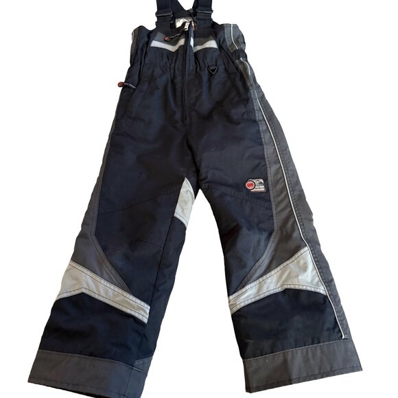 Obermeyer Boys 6 PreSchool Black and Gray Ski Bib - Picture 1 of 4